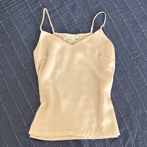 Prologue White Satin Camisole Top